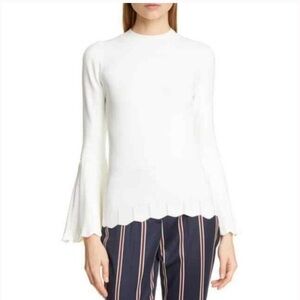 Ted Baker London Emilie Sweater Dramatic Sleeve
Size 2 Small Size 4 to 6 White